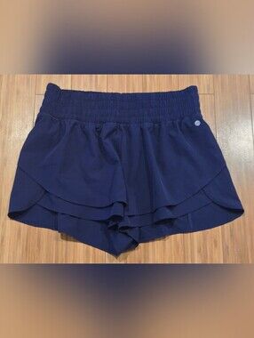 Women's Apana Navy Layered Active Shorts